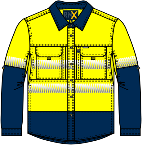 RMX Light Weight Ripstop Shirt, Two Tone, Reflective RMX Light Weight Ripstop Shirt, Two Tone, Reflective